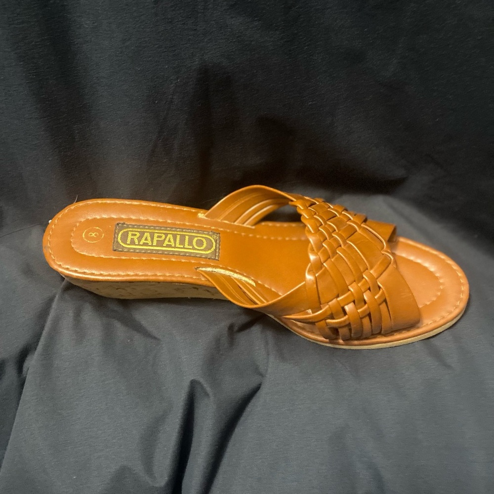 Vintage Rapallo Wedges Brown and Cork Size 8 - Picture 3 of 5